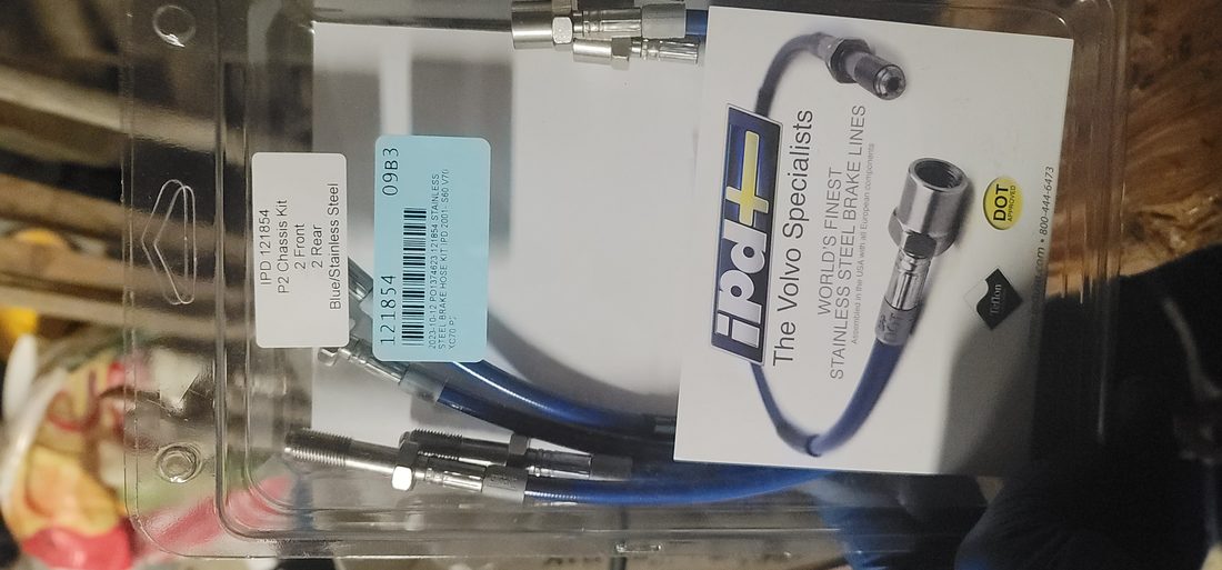 IPD stainless steel brake line kit used for a Volvo brake service