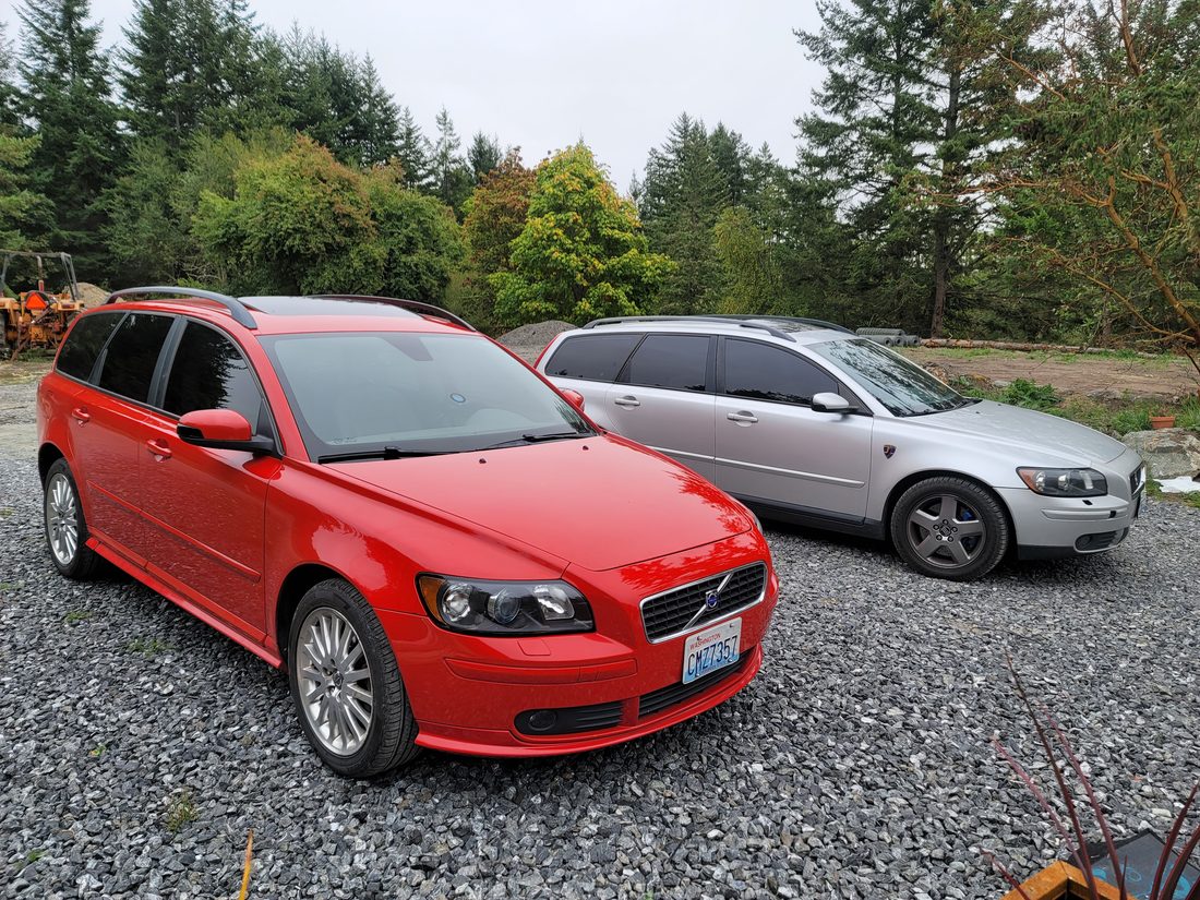 Two customer Volvo wagons serviced on-site in San Juan County